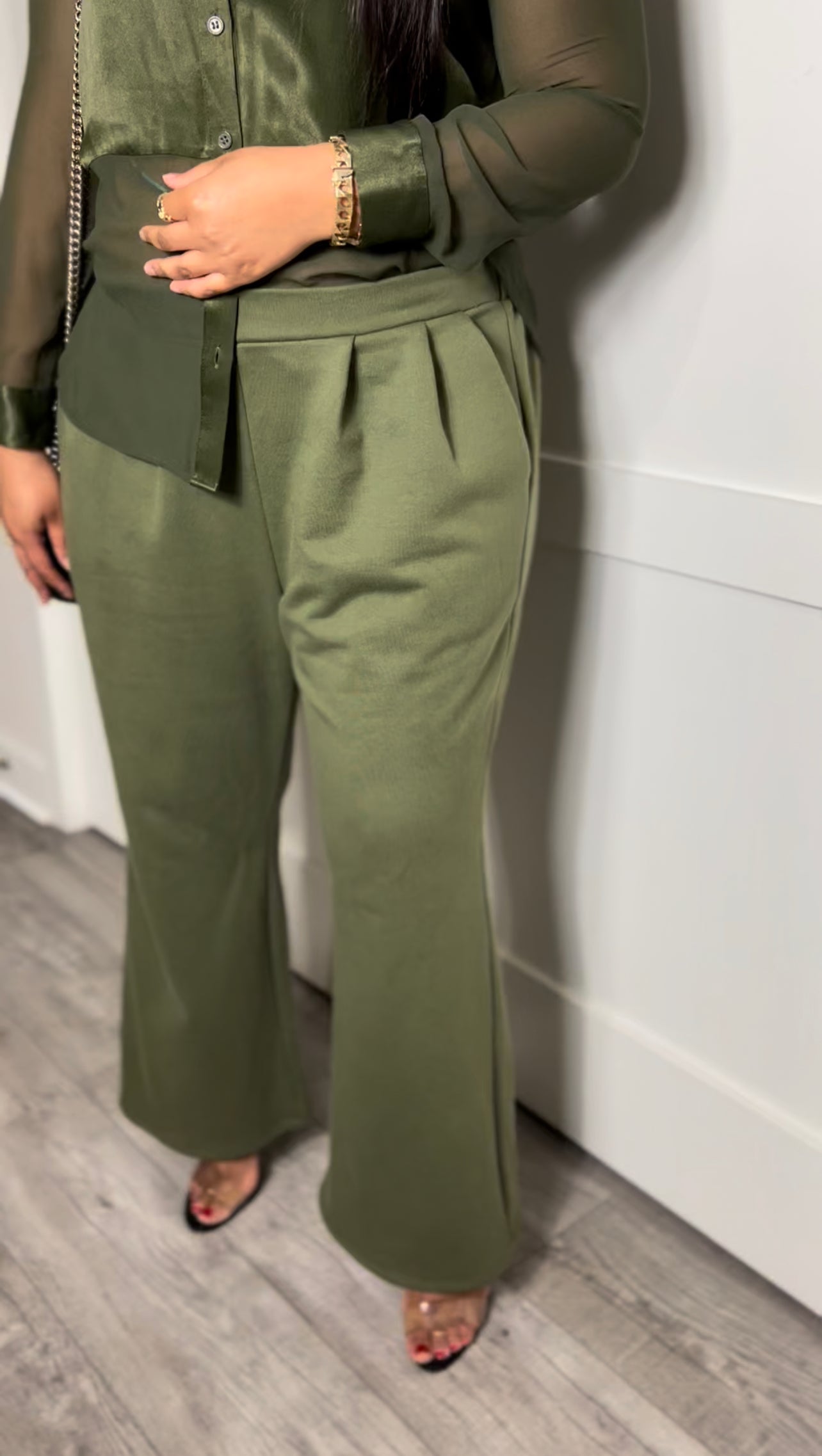 Olive Green Functional Tailored Pant