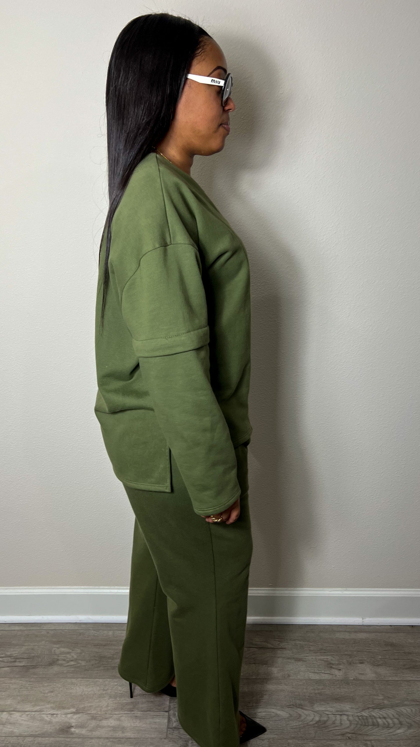 Olive Green Functional Tailored Pant