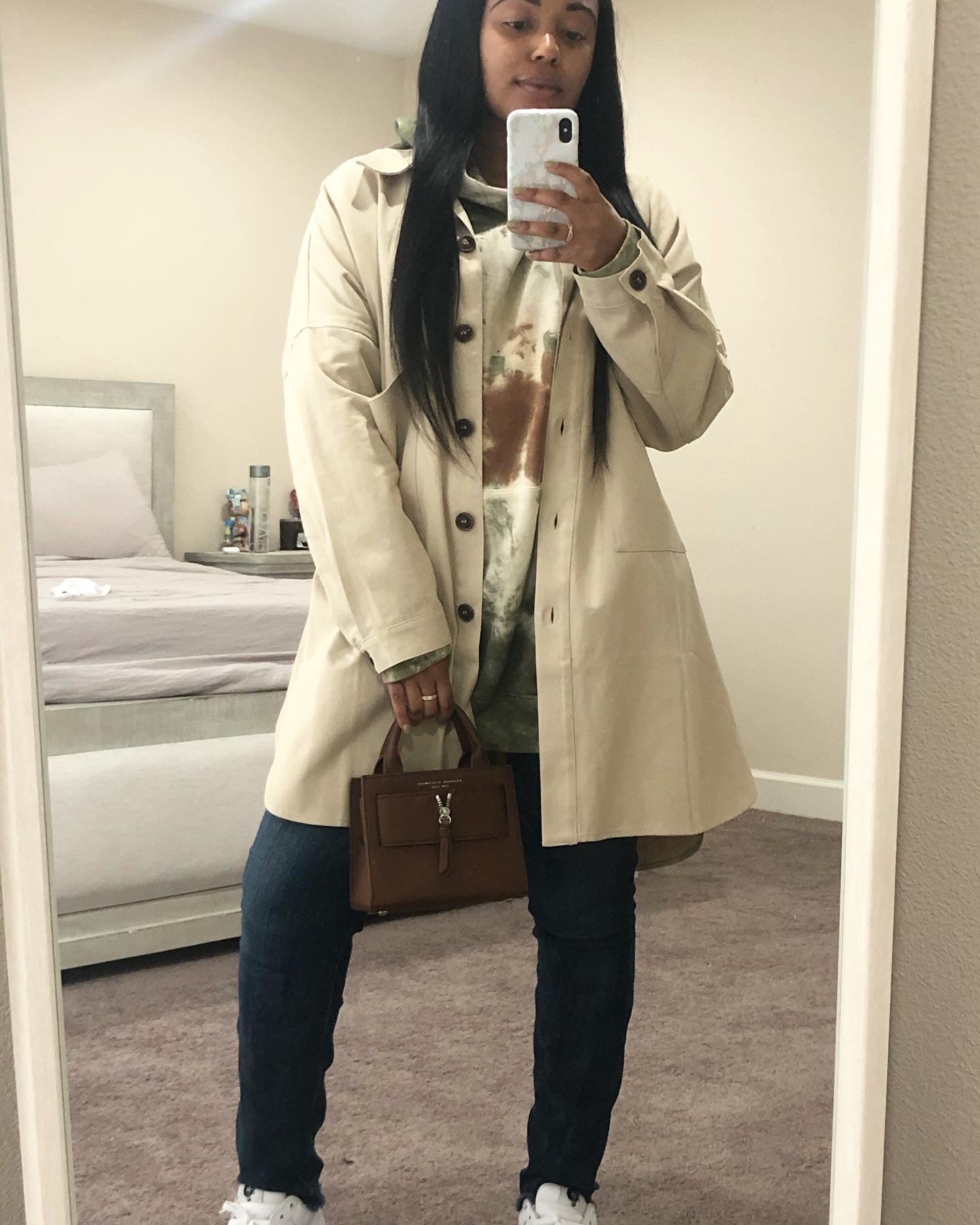 Hailey | Beige Cotton Shirt Jacket